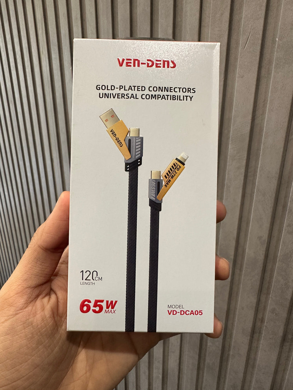 Ven Dens 4-in-1 65W Multi-Function Fast Charging Cable – 1.2M