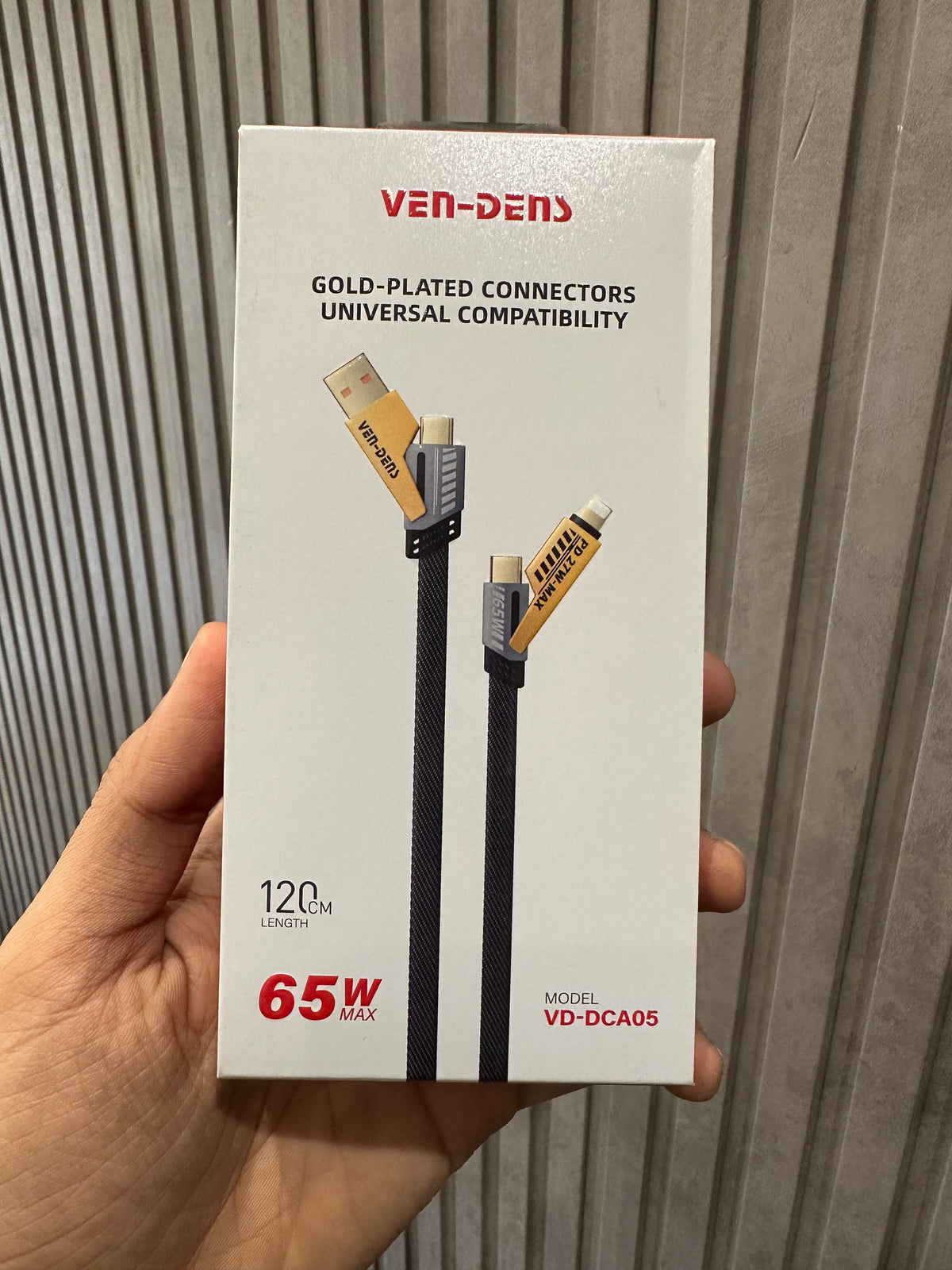 Ven Dens 4-in-1 65W Multi-Function Fast Charging Cable – 1.2M