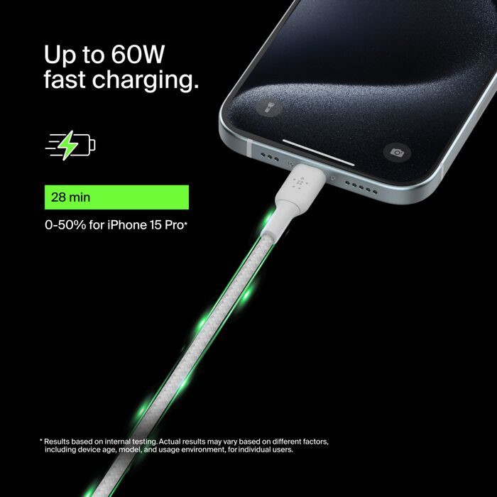 Belkin Boost Charge Braided USB-C to USB-C Cable 60W