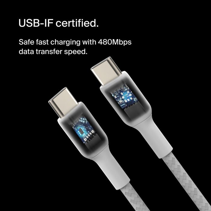 Belkin Boost Charge Braided USB-C to USB-C Cable 60W