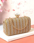 Sparkly Gold Rhinestone Evening Clutch Bag for Brides & Wedding Guest