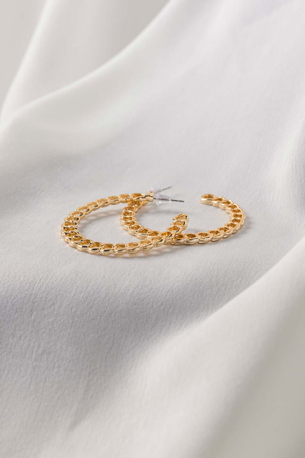 Golden C Hoop Earrings