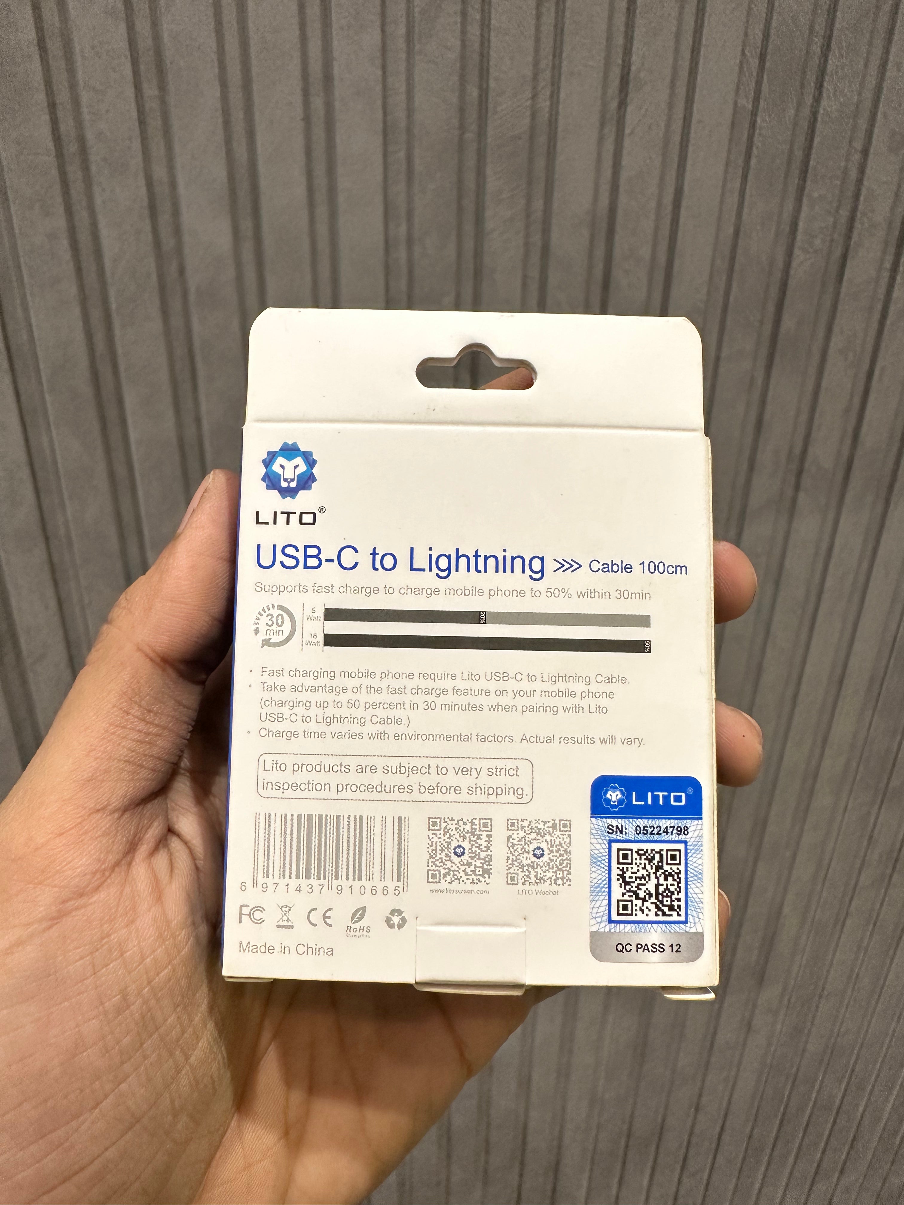 LITO USB-C to Lightning Data Cable - 1M