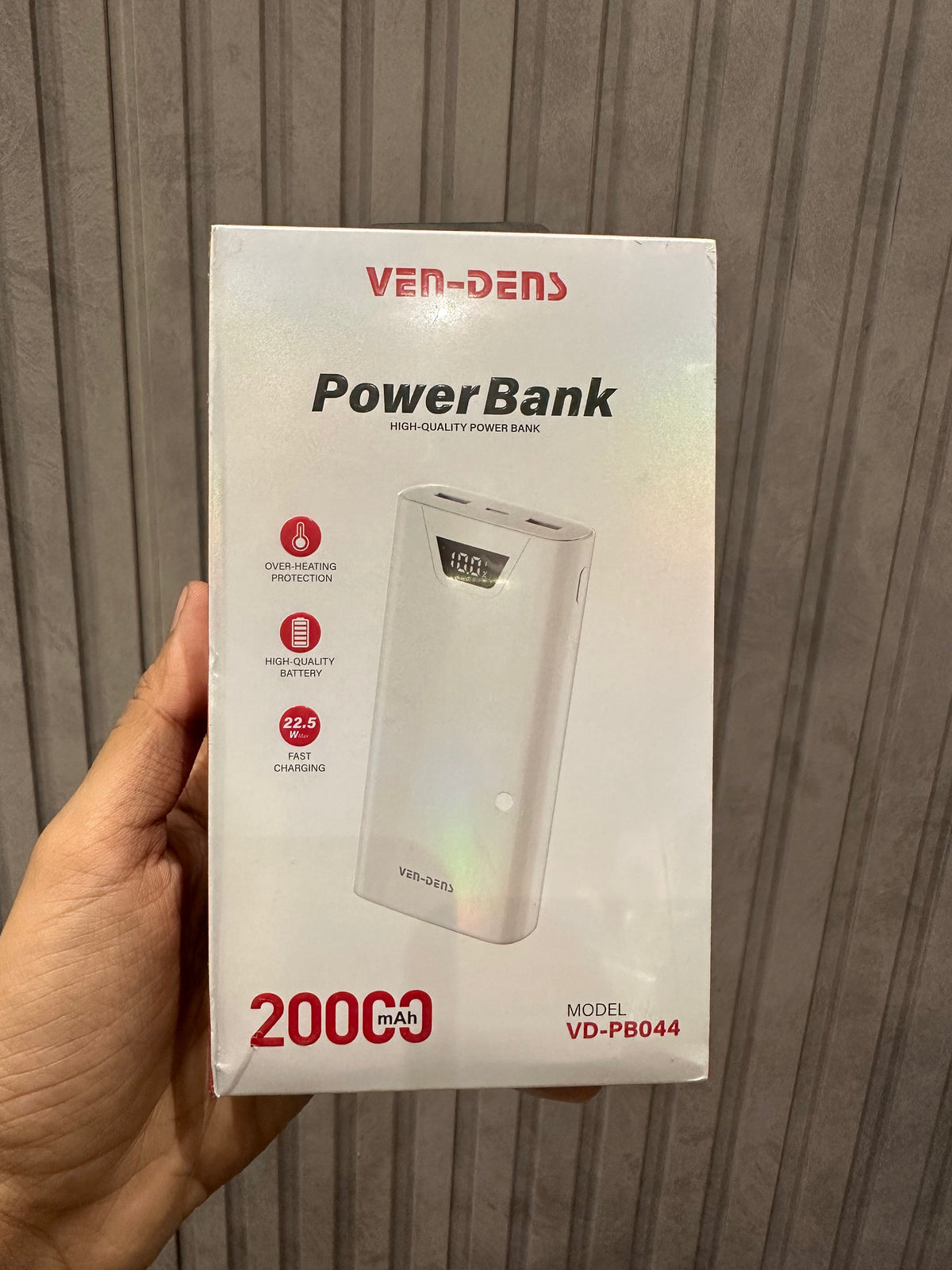 Ven Dens 20000mAh Fast Charging Power Bank 22.5W  – Digital Display